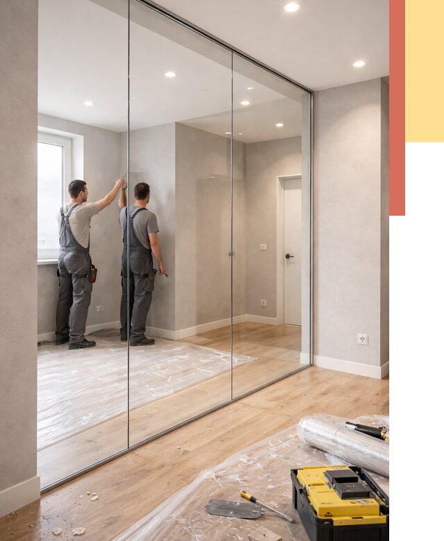 Безрамные стеклянные перегородки в Боровичах — монтаж от 9902 руб. | ОТДЕЛОЧНИК-Брв