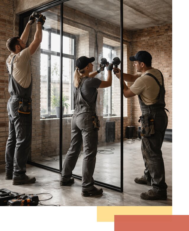 Стеклянные перегородки лофт — изготовление и монтаж в Боровичах