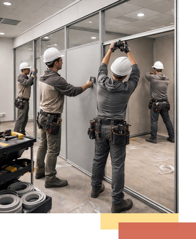 Мобильные офисные перегородки под ключ в Боровичах