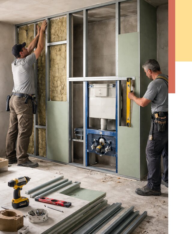 Установка сантехнических перегородок в Боровичах от 8860 руб. | ОТДЕЛОЧНИК-Брв