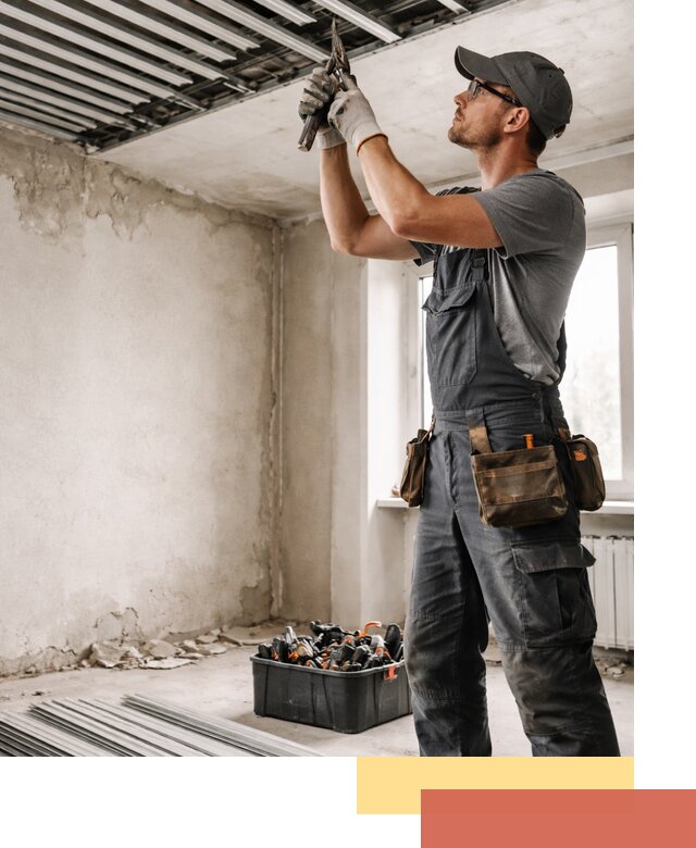 Демонтаж реечного потолка в Боровичах быстро и аккуратно