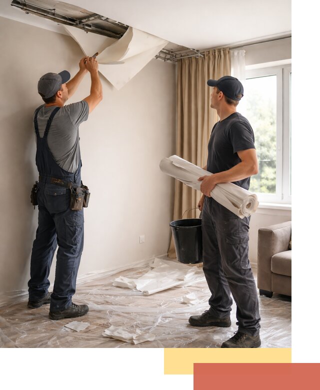 Демонтаж натяжного потолка в Боровичах быстро и аккуратно