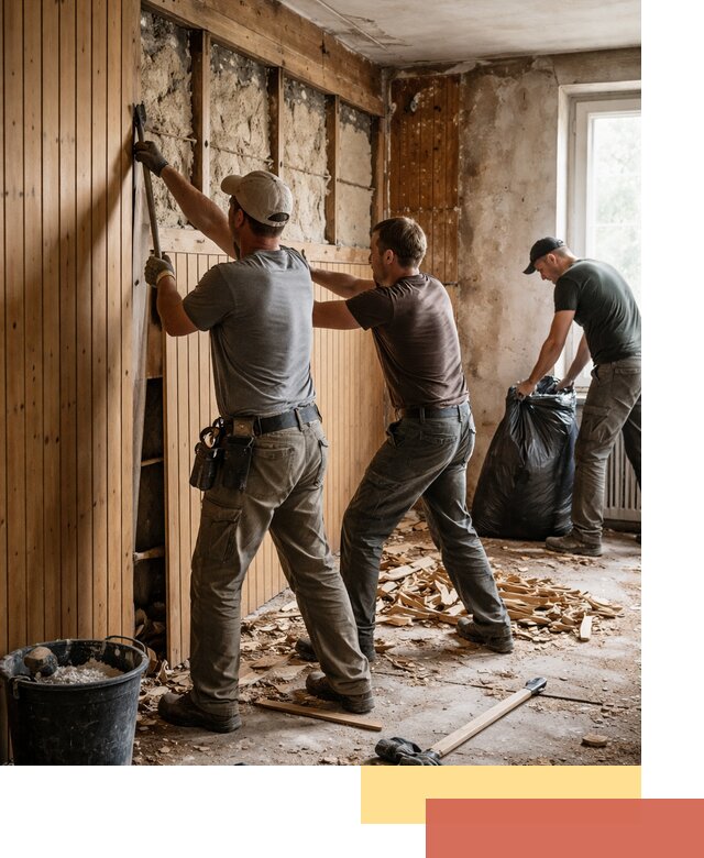 Демонтаж вагонки и вывоз материалов в Боровичах