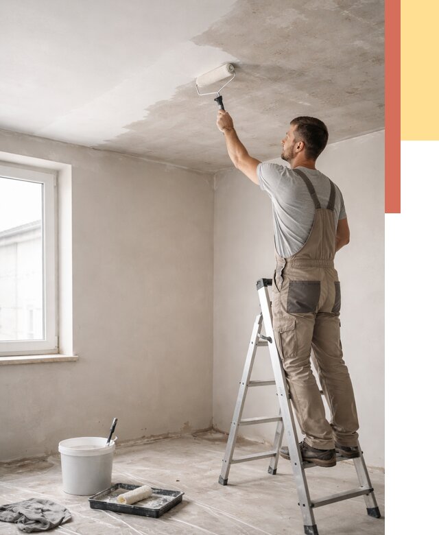 Грунтовка потолка в Боровичах от 2606 руб. — быстро и недорого | ОТДЕЛОЧНИК-Брв