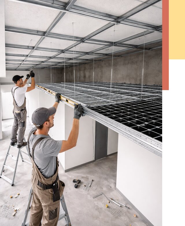 Монтаж потолка грильято в Боровичах от 469 руб./м² — быстрая сборка под ключ | ОТДЕЛОЧНИК-Брв