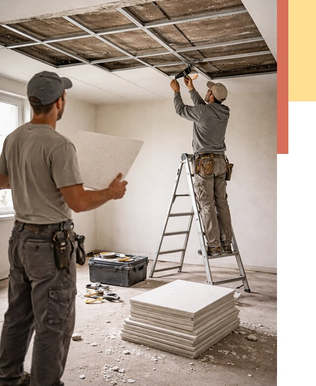 Замена плит подвесного потолка в Боровичах от 1824 руб. быстро и недорого | ОТДЕЛОЧНИК-Брв