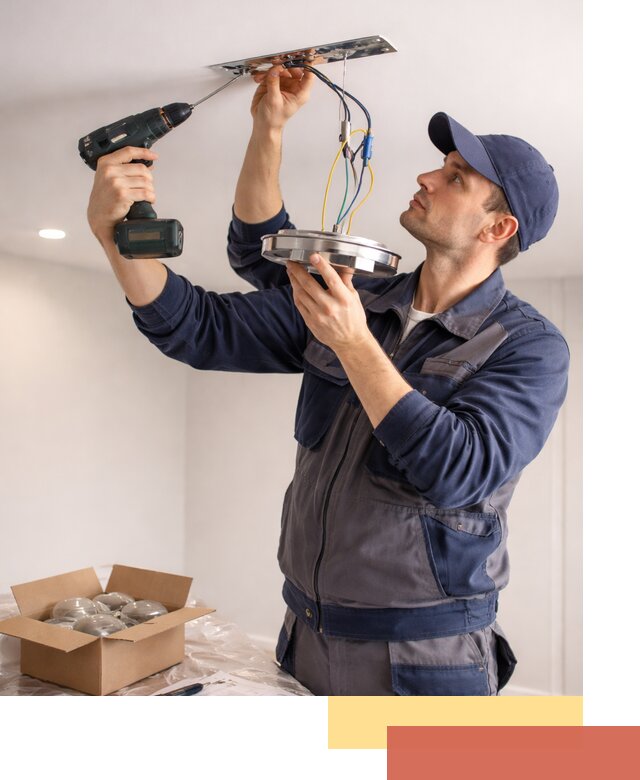 Установка люстры в натяжной потолок в Боровичах