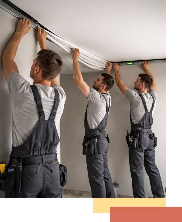 Теневые натяжные потолки в Боровичах: монтаж и отделка быстро и качественно