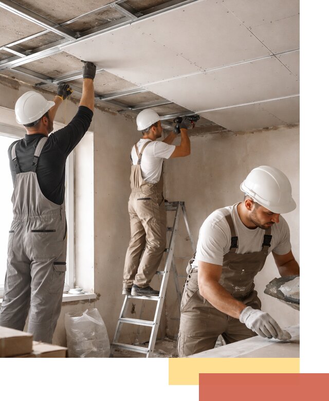 Одноуровневый потолок из гипсокартона в Боровичах — монтаж и отделка