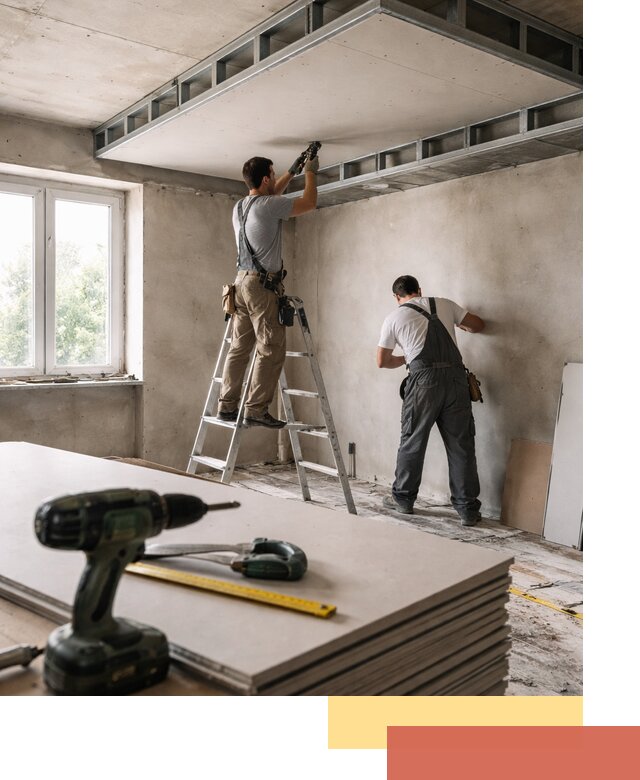 Двухуровневый потолок из гипсокартона в Боровичах