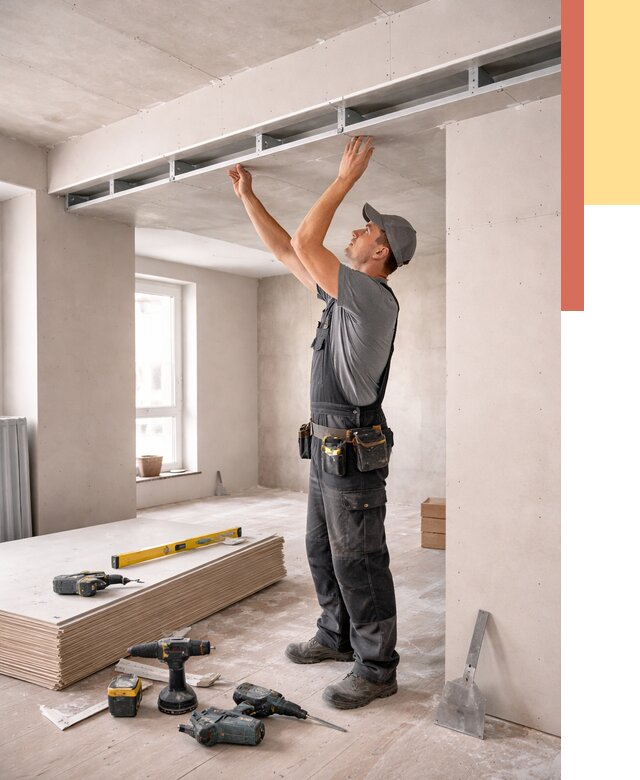 Потолок из гипсокартона с нишей в Боровичах от 1303 руб. под ключ | ОТДЕЛОЧНИК-Брв