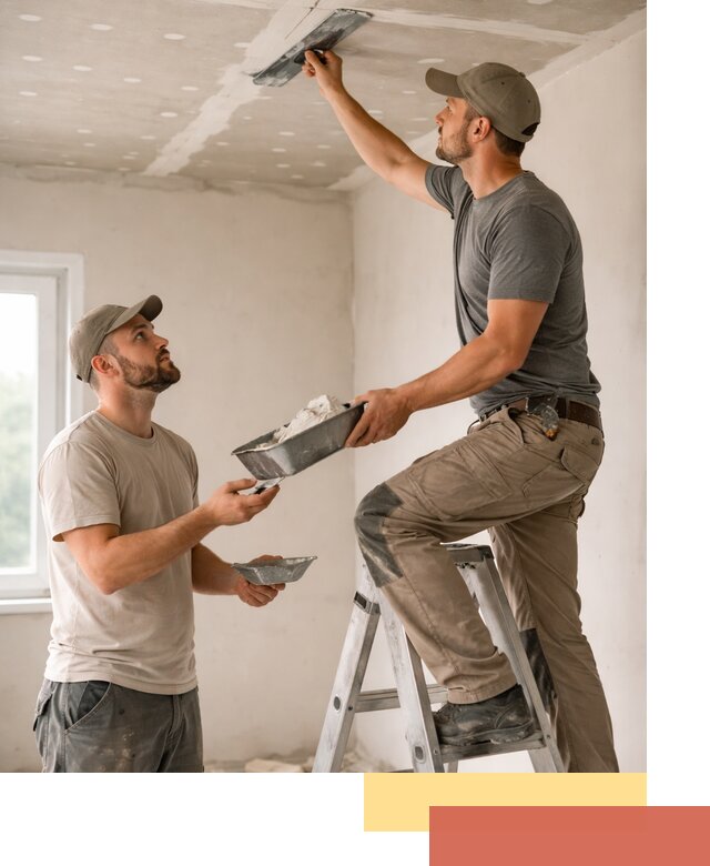 Шпаклевка потолка из гипсокартона в Боровичах качественно и быстро