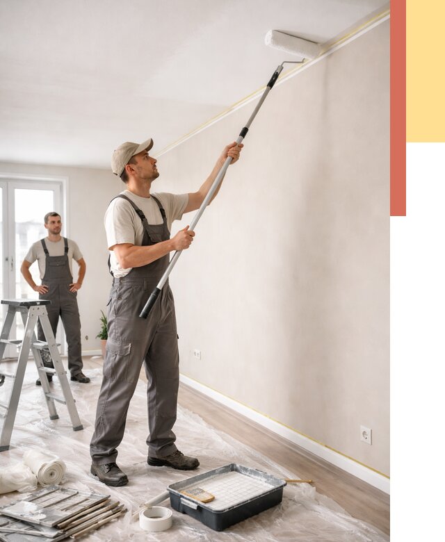 Покраска потолка из гипсокартона в Боровичах от 4690 руб./м2 — услуги под ключ | ОТДЕЛОЧНИК-Брв