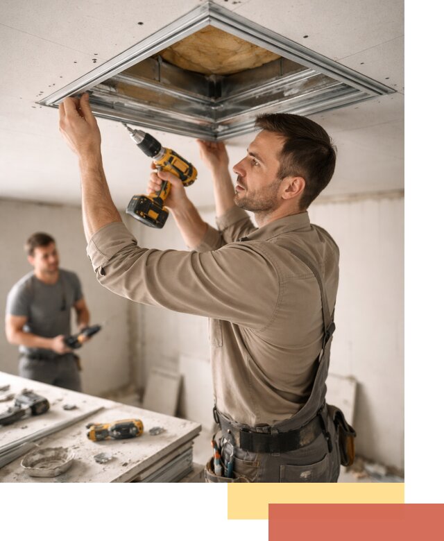 Монтаж люка в потолок из ГКЛ в Боровичах