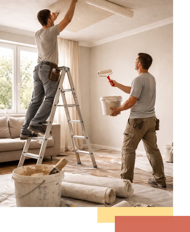 Поклейка обоев на потолок в Боровичах — качественно и быстро