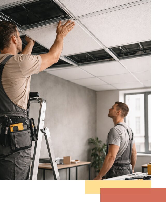 Монтаж потолочной плитки в Боровичах качественно и в срок