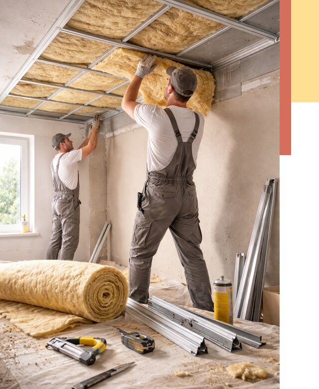 Утепление потолка в Боровичах от 7505 руб/м2 — недорого, быстро, под ключ | ОТДЕЛОЧНИК-Брв