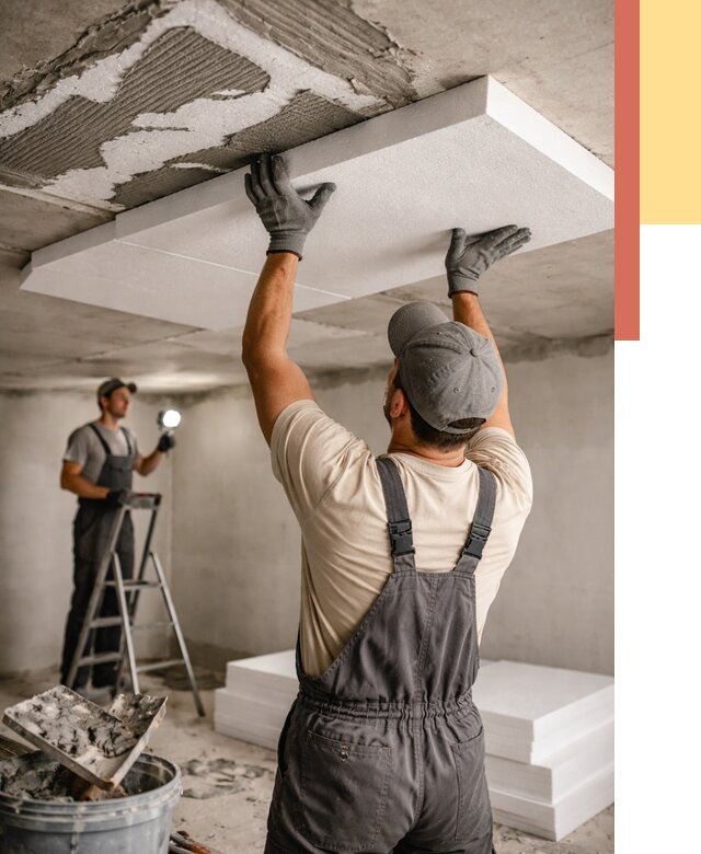 Утепление потолка пенопластом в Боровичах от 4690 руб/м2 — недорого и быстро | ОТДЕЛОЧНИК-Брв